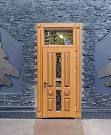 Термодверь с МДФ и ковкой